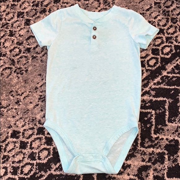 turquoise baby onesie